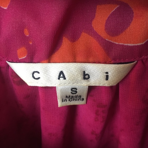 CAbi Origami Layered Pink Orange Tunic Small #999 - Picture 3 of 10